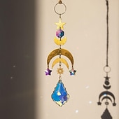 abordables Attrapeurs de rêves-cristal attrape-soleil oeil du diable éclairage en cristal pendentif lumière et ombre vent carillon attrape-soleil prisme boule