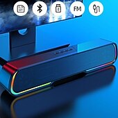 cheap Speakers-RGB Light Wireless Bluetooth Soundbar Hi-Fi Stereo Speaker Upgraded Version Of High Sound Quality For SmartPhone/Tablet/Computer TVHome Theater TV Strong Bass Sound Bar With Remote Control