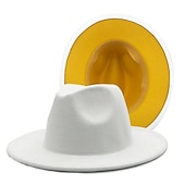 economico Cappelli per feste-berretto Lana / acrilico Cappello Fedora Formale Matrimonio Semplice Con Colore Puro Copricapo Copricapo