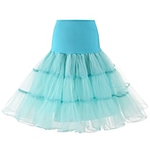 economico gonna sottoveste-Sottoveste da principessa anni &#039;50, gonna a cerchio, tutù sotto la gonna, crinolina, gonna in tulle, costume da donna, vintage, cosplay, festa/serata, ballo di fine anno, gonna corta/minigonna