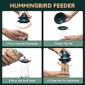 cheap Backyard Birding &amp; Wildlife-Bird Feeders for Outdoors Hanging  Squirrel Proof Bird Feeders for Outdoors Large Tube Bird Feeder with 4 Feeding Ports Bird Seed Feeder with Hook and Food Tray Attract Multiple Birds