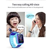 お買い得  スマートウォッチ-スマートウォッチ 1.44 インチ キッズスマートウォッチフォン 2G 睡眠サイクル計測器 目覚まし時計 カメラ と互換性があります スマートフォン キッズ ハンドフリーコール カメラ カメラコントロール IP 67 33mmウォッチケース / 200〜250