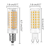 お買い得  LEDボール型電球-6個のled電球 g9 88ledランプ ac 220v電球 smd2835 ledスポットライトシャンデリア照明 ハロゲンランプe14