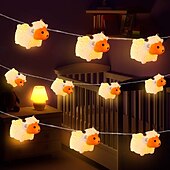 cheap USB String Lights-Cute Yellow Duck Sheep Hippo Animal Shaped LED Fairy String Lights 1.5M 10LEDs Indoor Outdoor Christmas Wedding Birthday Party Garden Children&#039;s Room Decoration