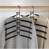 お買い得  フック-洋服ハンガー多機能多層ハンガーマジックホームワードローブ収納アーティファクト吊りハンガー折りたたみハンガー 40*40 センチメートル