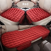 cheap Car Seat Covers-Plush Plaid Thicken Warm Car Seat Cushion Pad Car Seat Protector Car Front Rear Seat Covers For Car SUV Truck Car Accessories