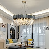 billige Lysekroner-taklysekrone lampe svart krystall luksus lysekrone moderne gårdshus krystall lysekrone taklampe kompatibel med stue foaje spisestue gang soverom