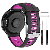 Недорогие Ремешки для часов Garmin-Ремешок для часов для Garmin Forerunner 220/230/235/620/630/735XT Approach S20 / S6 / S5 силиконовый Замена Ремень с помощью инструмента для удаления Дышащий Спортивный ремешок Браслет