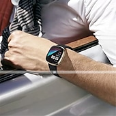 economico Cinturini per orologi Fitbit-3 pezzi Cinturino per orologio  per Fitbit Versa 3 Sense Silicone morbido Sostituzione Cinghia Da donna Da uomo Impermeabile Cinturino sportivo Polsino