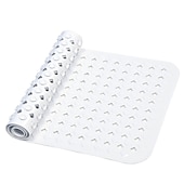 preiswerte Rutschfeste Badewannenmatte-Badematte, rutschfeste Badewannenmatte, antibakterielle Duschmatte, extra lang, 90 x 40 cm, starker Saugnapfgriff, maschinenwaschbar, BPA-frei, ungiftig, phthalatfrei, latexfrei