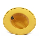 billige Ville vesten-Hatter Ull / Acryl Fedora Formell Bryllup cocktail Royal Astcot Enkel Klassisk Med Kjede Ren Farge Hodeplagg Hodeplagg