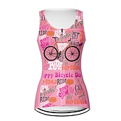 tanie Damskie koszulki-Damskie Kamizelka rowerowa Koszulka rowerowa Graficzny Litery i cyfry Śmieszne Bez rękawów Rower Kamizelka Dżersej Top z 3 tylnymi kieszeniami Kolarstwo górskie Kolarstwie szosowym Szybkie wysychanie