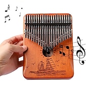 זול כלי מוזיקה-21 מפתחות kalimba מתנות חג המולד הטובות ביותר לילדים מבוגרים ומתחילים