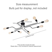 お買い得  シーリングライト調光可能タイプ-フリーフォーム diy 半埋め込みシーリングランプ 4-8 ランプ e26/e27 インダストリアルスタイルのシャンデリア ブラックとゴールド 中世のシャンデリア 寝室 ダイニングルーム リビングルーム ac110v ac220v