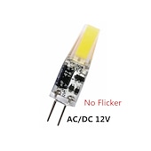 Χαμηλού Κόστους LED Bi-pin Λάμπες-10 τμχ led cob g4 3w λαμπτήρας λαμπτήρας 1505 cob λαμπτήρας σιλικόνης ac/dc 12v 220v dc12v 360 γωνία δέσμης αντικατάσταση λαμπτήρων led αλογόνου φώτα πολυέλαιου