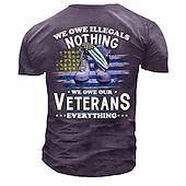 levne Vlastenecké tričko pro veterány-Den veteránů Pánské vlastenecké tričko Unisex Grafika Národní vlajka T tričko Slogan T trička Retro trička Krátký rukáv T tričko 3D Print Tričko sportovní designér neformální