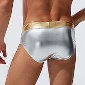 economico Costumi da Bagno per Uomini-Per uomo Costumi da bagno Pantaloncini da mare Slip da bagno A cordoncino Liscio Traspirante Morbido Esterno Informale Giornaliero Hawaiano Moda Argento Oro Media elasticità