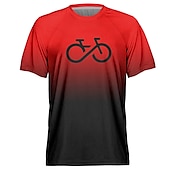 voordelige Heren shirts-Voor heren Downhill Jersey Korte mouw Geel Rood Blauw Grafisch Fietsen Shirt Ademend Sneldrogend Polyester Sport Grafisch Grappig Kleding