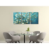 olcso Botanikus nyomatok-giclee vászonnyomatok fali dekorációhoz van Gogh festmények mandulavirág modern 3 részes kifeszített és bekeretezett absztrakt virágok műalkotás otthoni irodai dekoráció