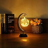 baratos Luzes de Natal-Lâmpada lunar encantada lâmpada de lua led para crianças luz noturna lâmpada de galáxia pendurada lâmpada de lua lua mágica presente de lembrança de luz noturna para decoração de casa (lâmpada de lua)