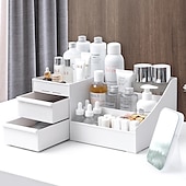 cheap Jewelry &amp; Cosmetic Storage-Drawer Makeup Storage Box Cosmetic Storage Box Desktop Dresser Organizer Container Jewelry Lipstick Cosmetics Storage Rack Large Capacity