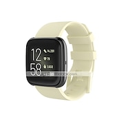 billiga Fitbit klockband-Smart Watch-band för Fitbit Versa 2 / Versa Lite / Versa SE / Versa Mjuk silikon Smart klocka Rem Justerbar Andningsfunktion Klassiskt lås Sportband Ersättning Armband