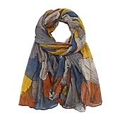 olcso sálak-retro növénymintás sálak női ginkgo levél nyomdai kendő és pakolások laday foulard virág hidzsáb hosszú stílusú sál