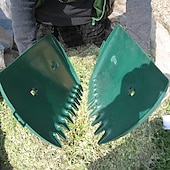 economico Giardinaggio-2 pezzi gialli grandi palette per foglie da giardino e cortile, paletta in plastica per erba, rastrelli per foglie a mano, raccoglitore di foglie per rifiuti da giardino ottimo strumento