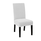 abordables Funda para silla de comedor-Funda para silla de comedor repelente al agua, funda elástica para asiento de silla, funda de licra con protector inferior elástico para comedor, ceremonia de boda, lavable duradera