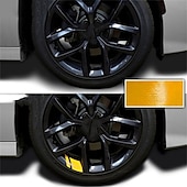 billige Karosseridekorasjon og -beskyttelse til bil-6 stk universelle bilfelg vinyl klistremerker reflekterende hash mark stripe racing hjul nav dekaler hjul dekor