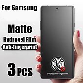 preiswerte Bildschirmschutzfolien für Samsung-3 Stücke Schutzfolie Für Samsung Galaxy S24 Ultra Plus S23 S22 S21 S20 Plus Ultra Note 20 Ultra 10 Plus S25 Ultra TPU-Hydrogel Matt Anti-Blasen Anti-Fingerprint Ultra dünn Kratzfest