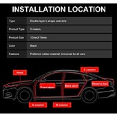 cheap Car Body Decoration &amp; Protection-Starfire 5M L-shaped car door trunk sealing strip rubber sealing strip edge universal 5 meters high-quality car quiet solution rubber sealing strip shape sound insulation bumper strip