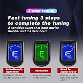 cheap Musical Instruments-Guitar Tuner Digital Clip-On Tone Tuner for Electric Urikri Bass Violin Universal 360 Degree Rotatable Sensitive Built-in Batter