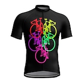 cheap Men&#039;s Jerseys-21Grams Men&#039;s Cycling Jersey Short Sleeve Bike Top with 3 Rear Pockets Mountain Bike MTB Road Bike Cycling Breathable Moisture Wicking Quick Dry Reflective Strips Yellow Pink Red Graphic Polyester