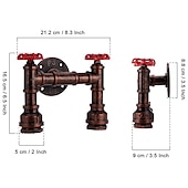 abordables Appliques murales LED-lightinthebox applique rétro lampe murale rétro industrielle lampe murale créative pour conduite d&#039;eau tieyi maximum 60w applicable à la chambre à coucher cuisine restaurant loft café bar couloir