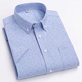 preiswerte Oxford-Hemden für Herren-Herren Oberhemd Gestreiftes Hemd Hemd Oxford Hemd Kariert / Gestreift / Chevron Hochzeit Büro &amp; Karriere Kastanienbraun Hellgelb Hellblau Weiß Langarm Hemdkragen Frühling Sommer Bekleidung Kreuz
