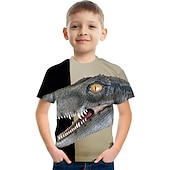 levne 3D zvířata pro chlapce-módní dopis vzor tištěné tričko s krátkým rukávem módní 3D tištěné barevné košile pro chlapce a dívky
