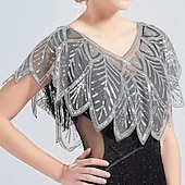 cheap Wedding Guest Wraps-Shawls Women&#039;s Wrap Vintage Sparkle &amp; Shine Sleeveless Sequined Wedding Wraps With Glitter For Party Spring &amp; Summer