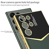 levne Pouzdra pro Samsung-telefon Carcasă Pro Samsung Galaxy S25 S24 Ultra Plus S23 Zadní kryt Držák na tužky Galvanizované Ochrana celého těla Jednobarevné PC PU kůže