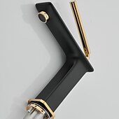 cheap Classical-Basin Sink Mixer Faucet Brass, Tall/Short Bathroom Tap Single Handle One Hole Deck Mounted with Cold Hot Hose Bath Taps Vessel Water Tap