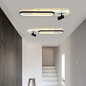 זול גופי תאורת ספוט-מנורת תקרה LED מודרנית 1-2 מנורת מסלול מנורת sotlight 80 ס"מ 100 ס"מ מנורת תקרה גיאומטרית ניתנת לעמעום שלט רחוק סלון חדר שינה מטבח פינת אוכל מנורת ac220v
