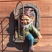 halpa puutarhaveistoksia ja patsaita-mini puutarha käsityöt koristelu gnome jättää ikkunan oikukas puu veistos puutarhan koristelu puutarha gnome ulkokoriste