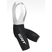 お買い得  メンズショートパンツ・タイツ・パンツ-男性用 グラフィック サイクリングビブショーツ サイクリングショーツパッド バイク ビブショーツ MTBショーツ レースフィット スポーツ 3Dパッド サイクリング 防滑り 弾性ある 濃いピンク ホワイト 衣類 サイクルウェア