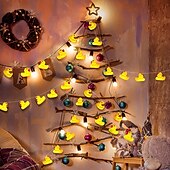 cheap USB String Lights-Cute Yellow Duck Sheep Hippo Animal Shaped LED Fairy String Lights 1.5M 10LEDs Indoor Outdoor Christmas Wedding Birthday Party Garden Children&#039;s Room Decoration