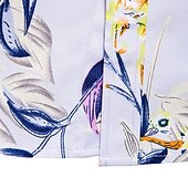 cheap Men&#039;s Casual Shirts-Men&#039;s Shirt Summer Shirt Button Up Shirt Casual Shirt Beach Shirt Summer Hawaiian Shirt Red Purple Short Sleeve Florals Shirt Collar Outdoor Going out Print Clothing Apparel Streetwear Stylish Casual