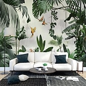 abordables Papiers peints-Fonds d&#039;écran cool forêt beau papier peint mural autocollant mural couvrant impression peler et coller amovible auto-adhésif scénique forêt tropicale humide plantain pvc / vinyle décor à la maison