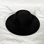 baratos Chapéu de Festa-Chapéus de lã acrílico fedora kentucky derby chapéu formal coquetel de casamento royal astcot simples com cor pura headpiece