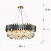billige Lysekroner-taklysekrone lampe svart krystall luksus lysekrone moderne gårdshus krystall lysekrone taklampe kompatibel med stue foaje spisestue gang soverom
