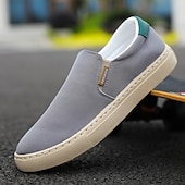 tanie Mokasyny i trzewiki męskie-Męskie Mokasyny i buty wsuwane Eleganckie loafery Spacery Codzienny Codzienny Płótno Oddychający Mokasyny Czarny Biały Zielony Wiosna Jesień