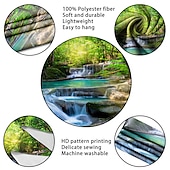 billige Skogteppe-landskap natur foss hengende billedvev skog landskap veggkunst stor billedvev veggmaleri dekor fotografi bakteppe teppe gardin hjem soverom stue dekorasjon